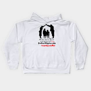 mother sense  zarif feetng dripping with tearshoveller Kids Hoodie